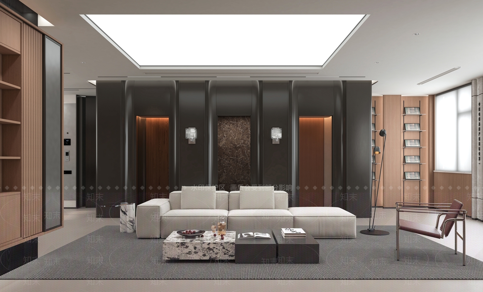 意式极简企业展厅3D模型下载【ID:1234189274】