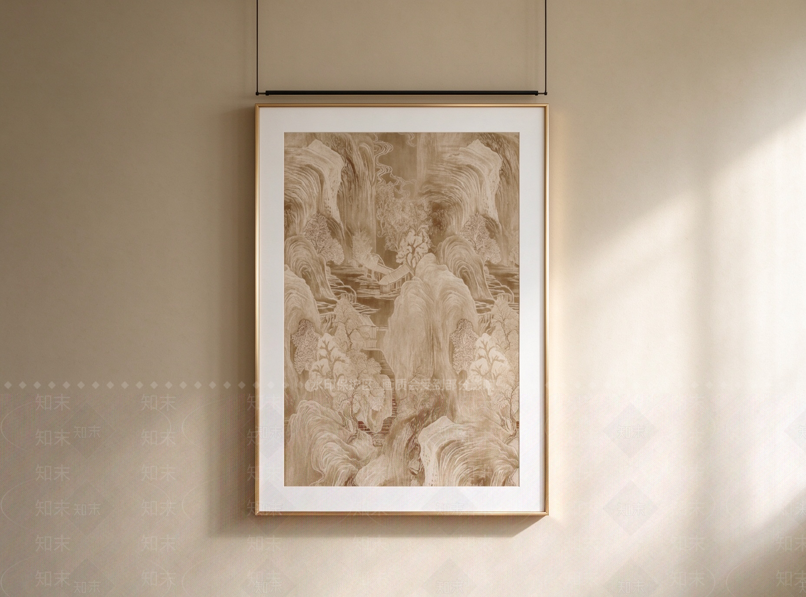 新中式山水画3D模型下载【ID:1234192415】
