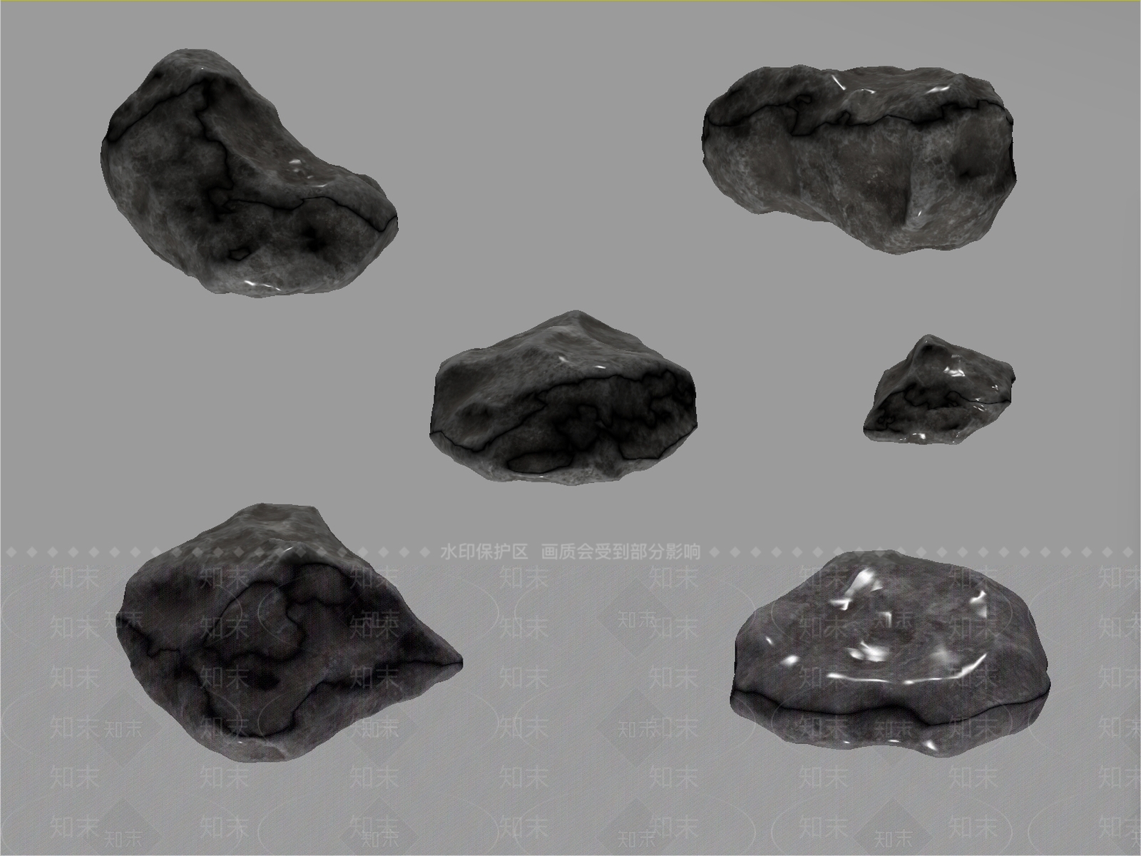 侘寂石头3D模型下载【ID:1234194308】