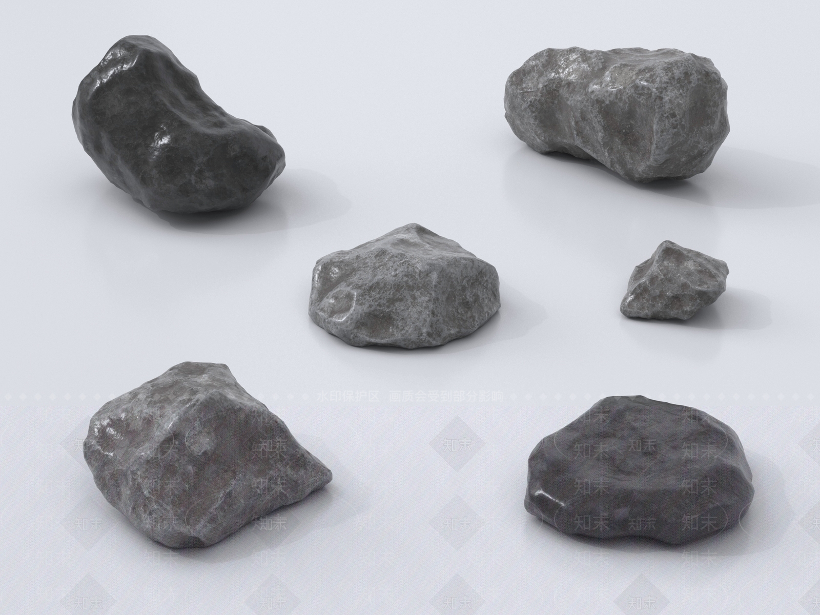 侘寂石头3D模型下载【ID:1234194308】