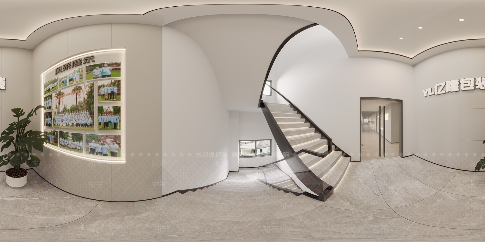 现代简约办公区3D模型下载【ID:1234195566】