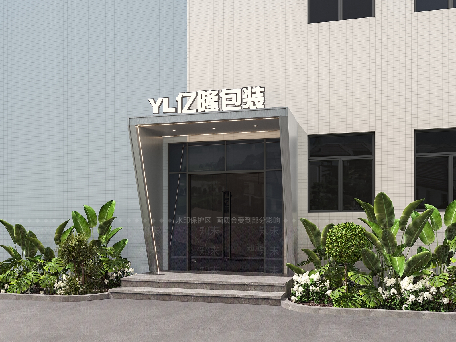 现代简约办公区3D模型下载【ID:1234195566】