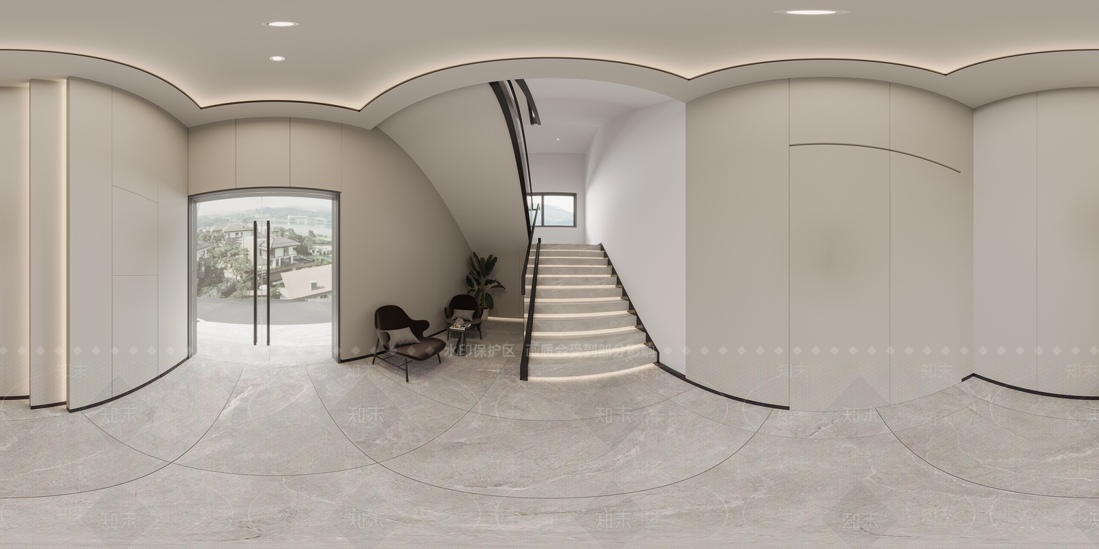 现代简约办公区3D模型下载【ID:1234195566】