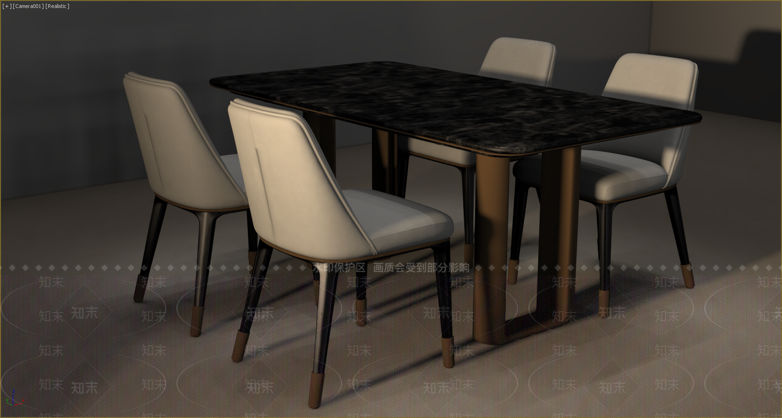 轻奢餐桌椅3D模型下载【ID:1234202324】