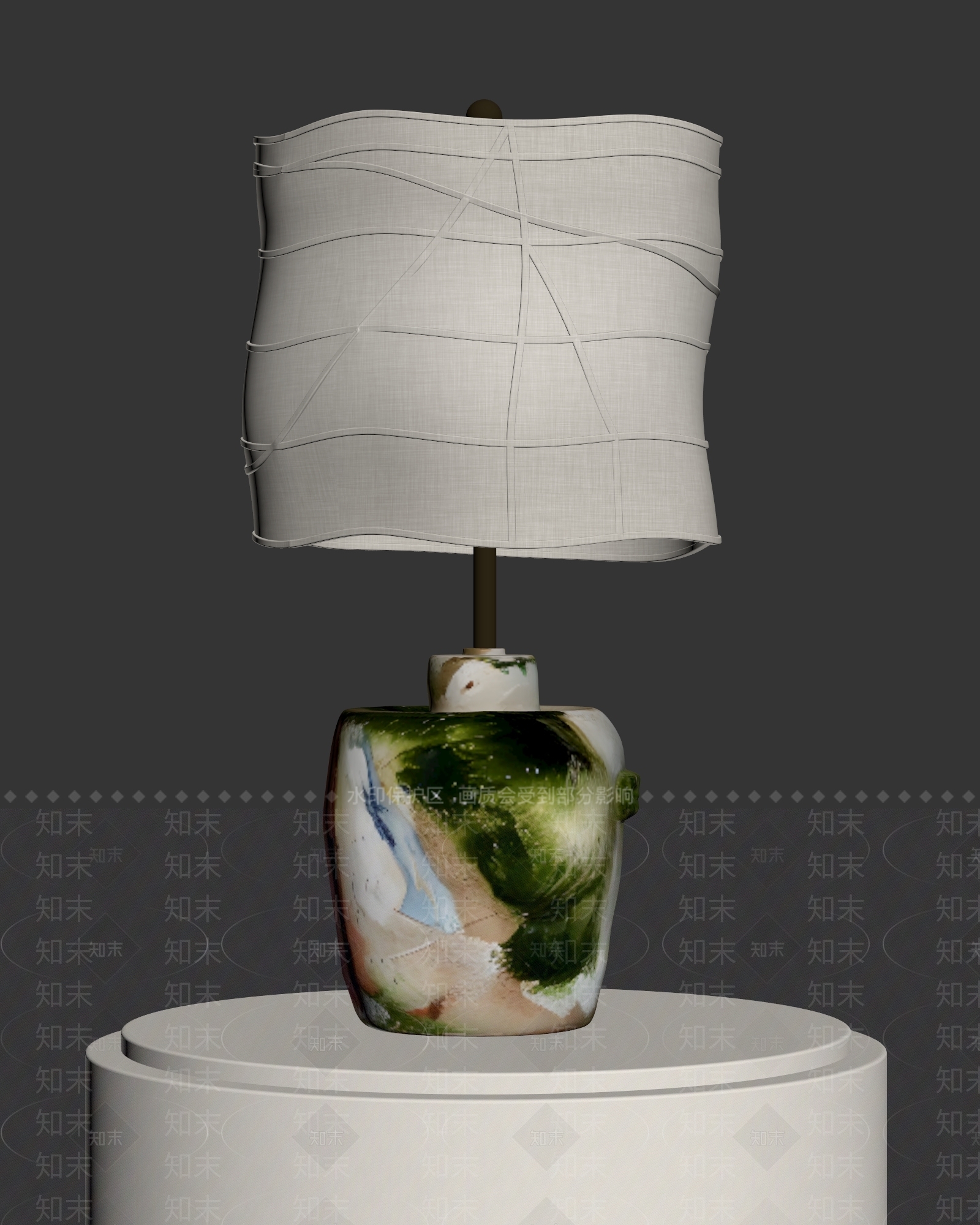 现代台灯3D模型下载【ID:1234202446】