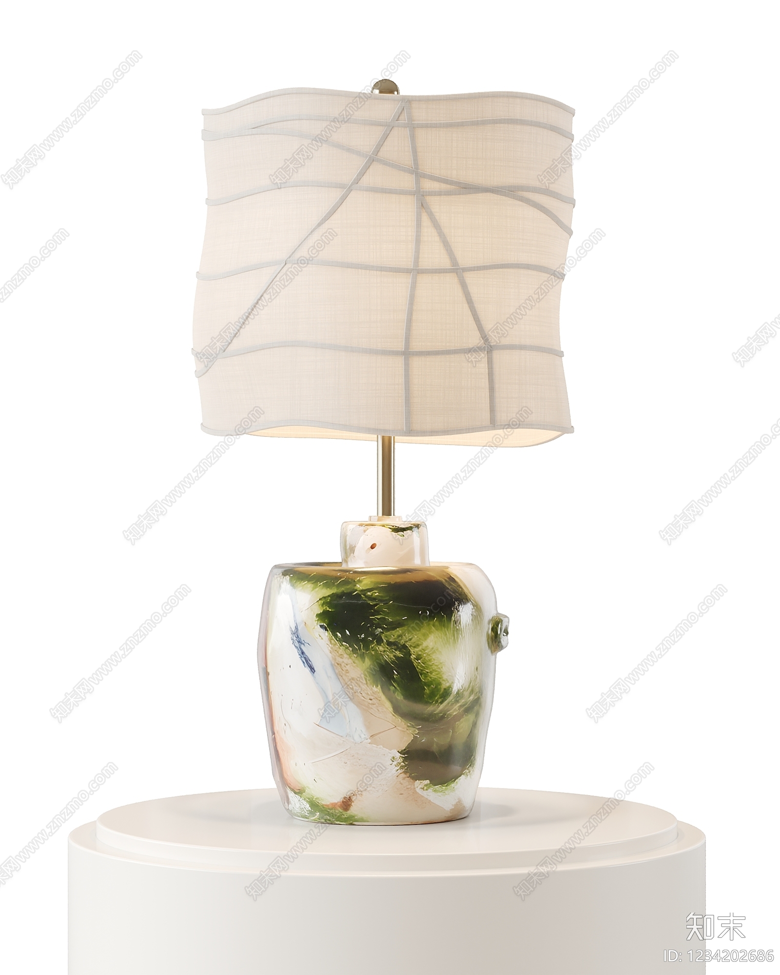 现代台灯SU模型下载【ID:1234202686】