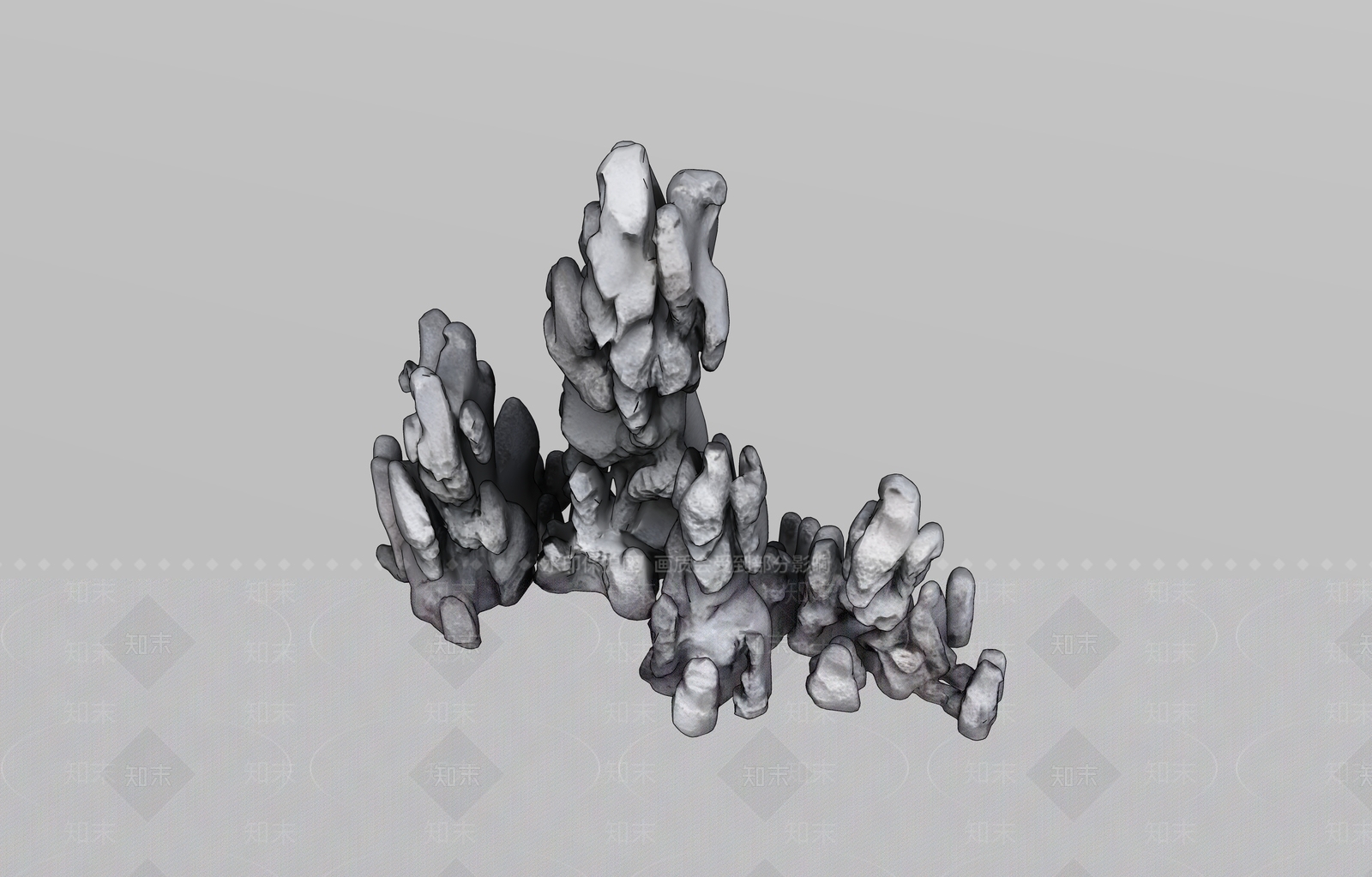 中式雕塑摆件SU模型下载【ID:1234207643】
