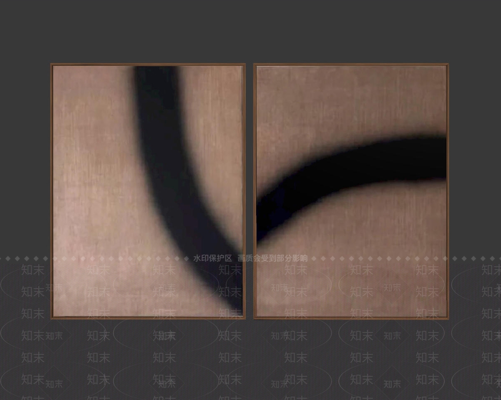侘寂抽象挂画3D模型下载【ID:1234209644】