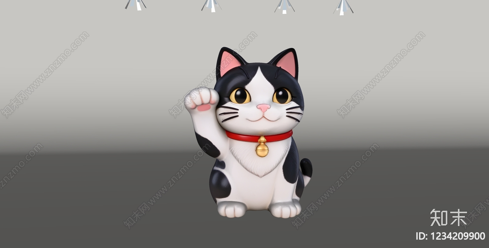现代雕塑摆件SU模型下载【ID:1234209900】