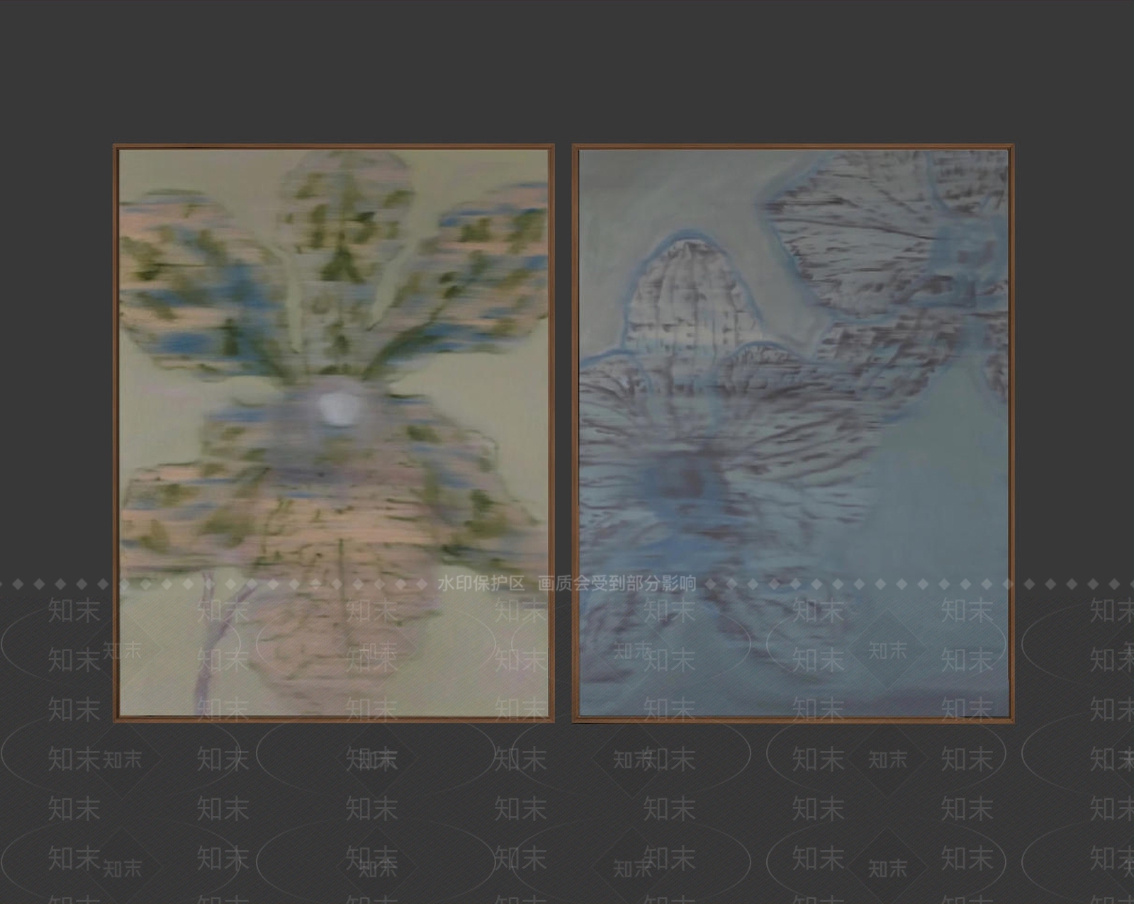 侘寂组合画3D模型下载【ID:1234209817】