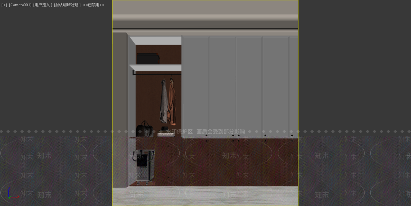 中古风衣柜3D模型下载【ID:1234210818】