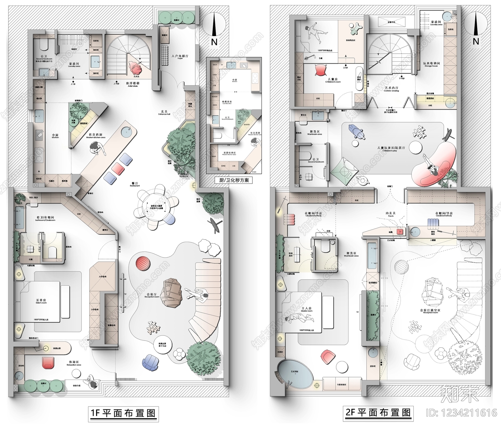 别墅cad施工图下载【ID:1234211616】