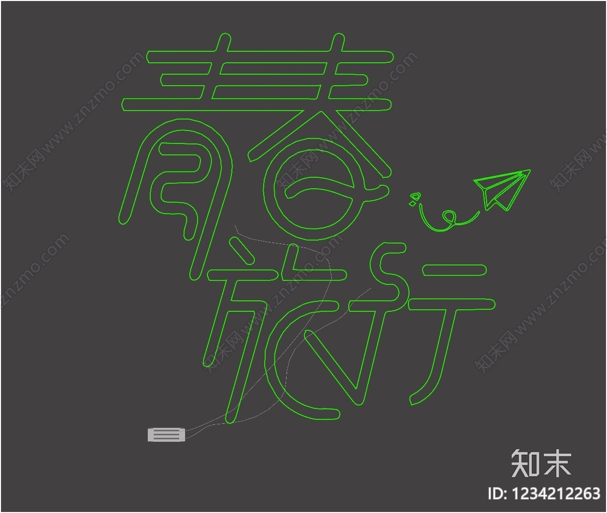 赛博朋克风霓虹灯SU模型下载【ID:1234212263】