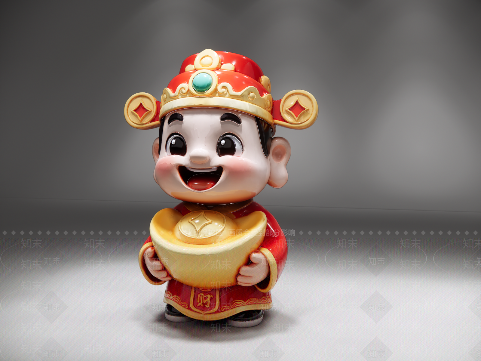 中式雕塑摆件SU模型下载【ID:1234212258】