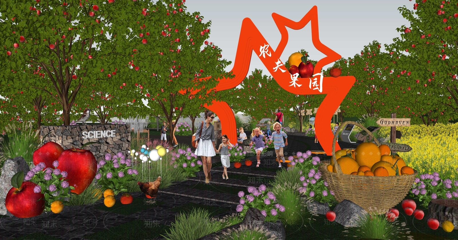 现代主义农业景观SU模型下载【ID:1234212938】
