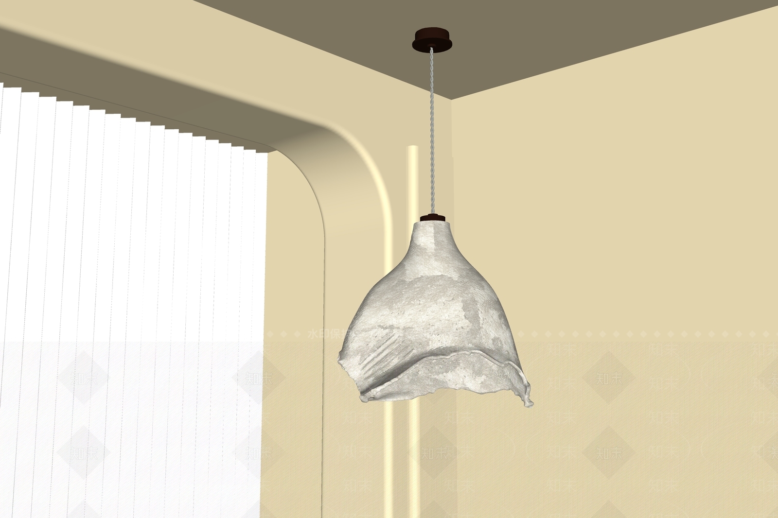 侘寂艺术吊灯3D模型下载【ID:1234212810】