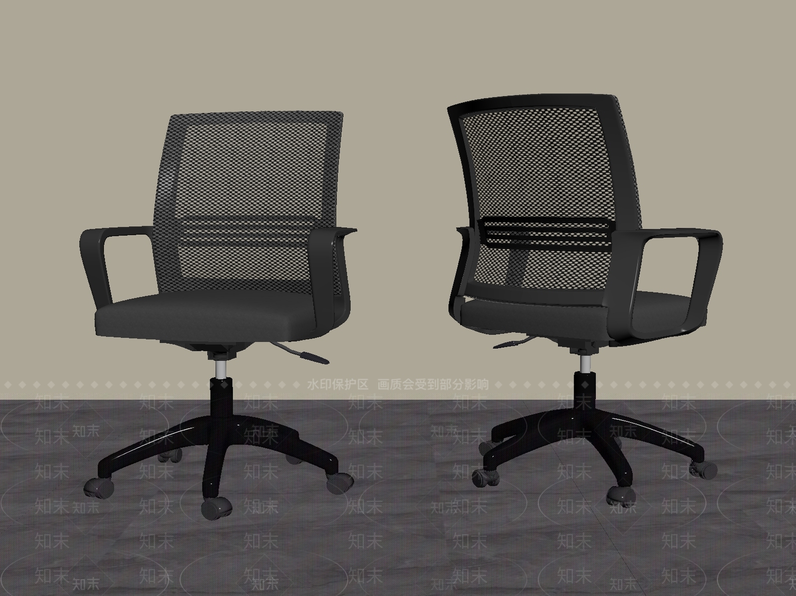 现代简约办公椅3D模型下载【ID:1234213412】
