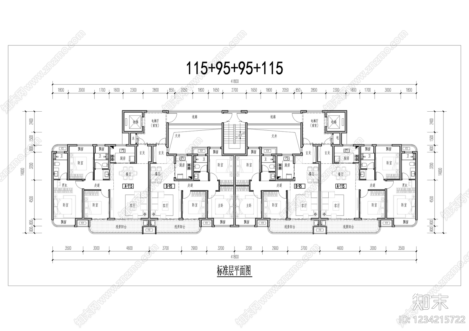 三居cad施工图下载【ID:1234215722】