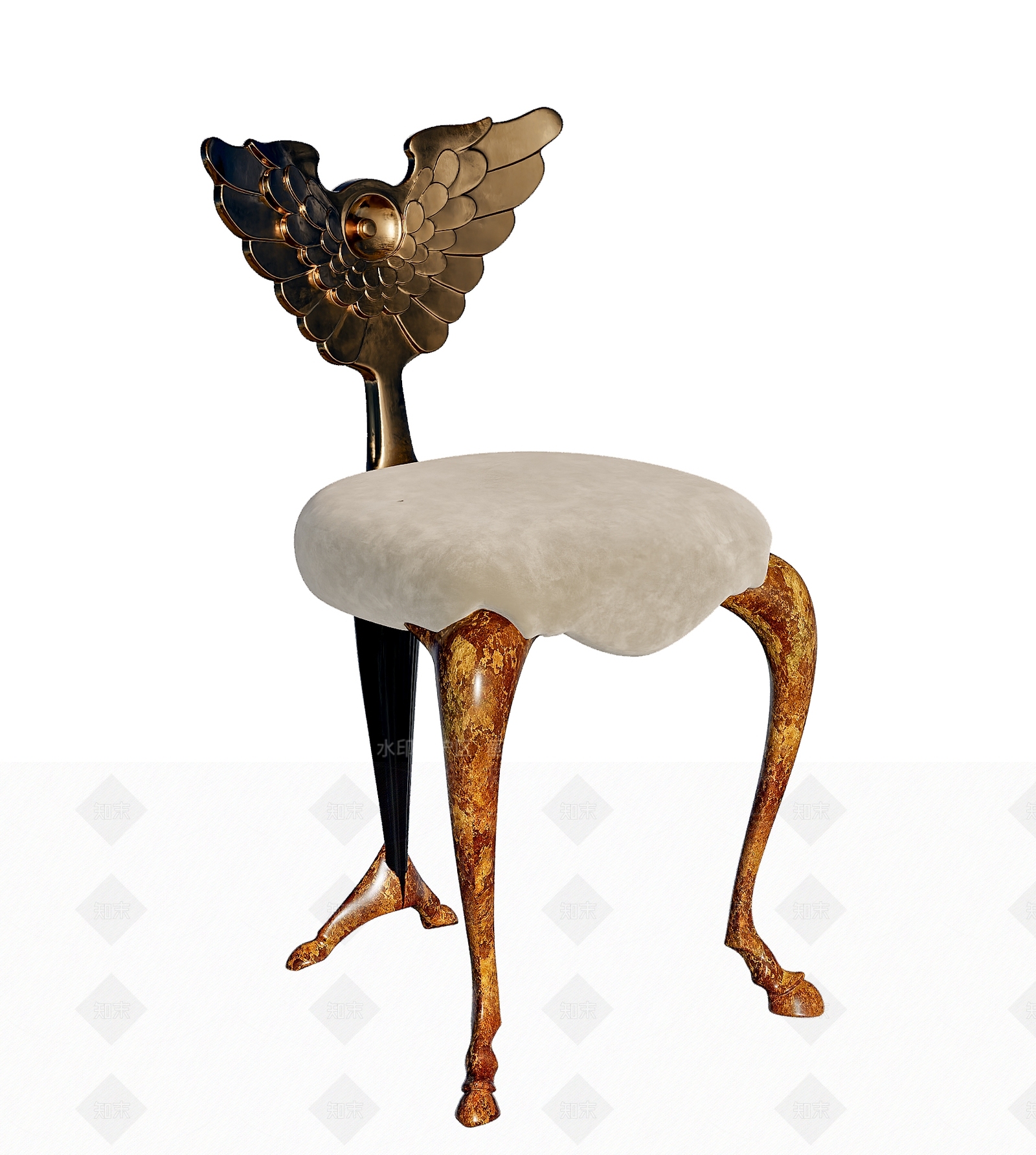 洛可可餐椅3D模型下载【ID:1234215736】