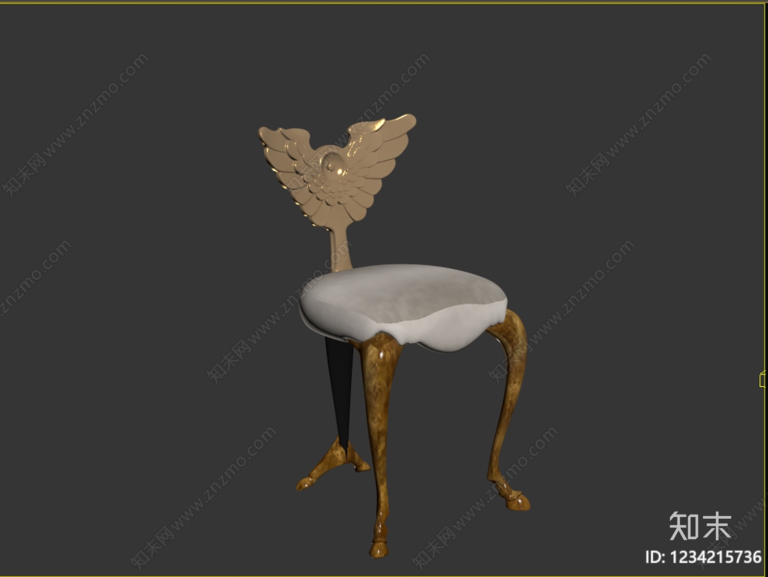 洛可可餐椅3D模型下载【ID:1234215736】
