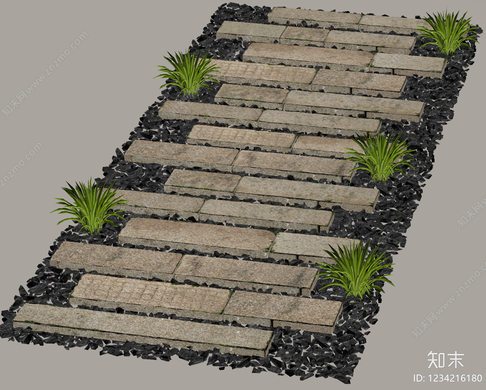 现代主义台阶踏步3D模型下载【ID:1234216180】