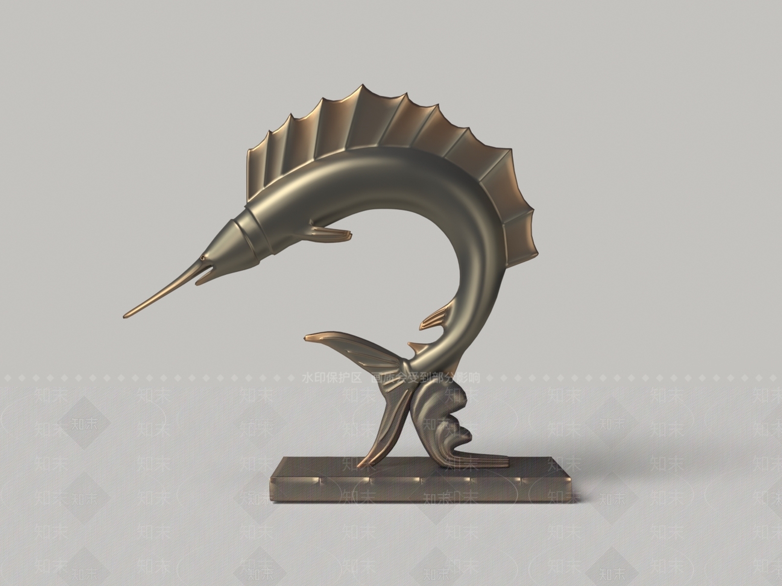 轻奢雕塑摆件3D模型下载【ID:1234216264】