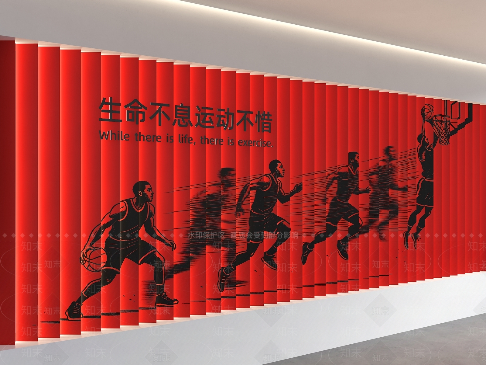 文化墙3D模型下载【ID:1234217823】