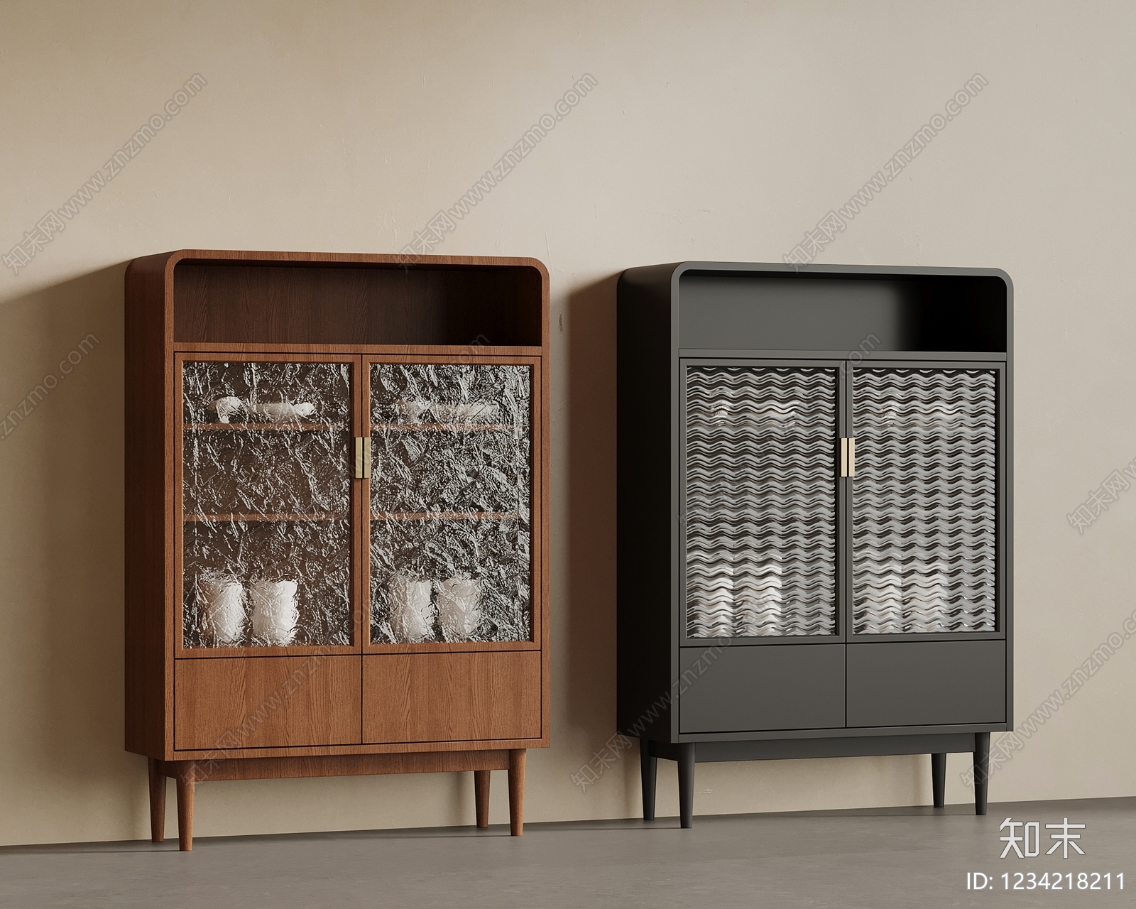 中古风书柜SU模型下载【ID:1234218211】