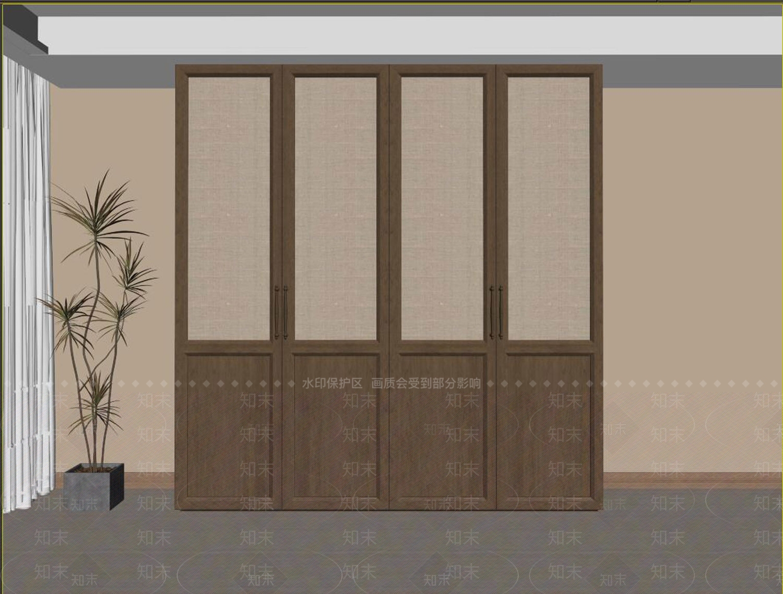 原木风储物柜3D模型下载【ID:1234218597】