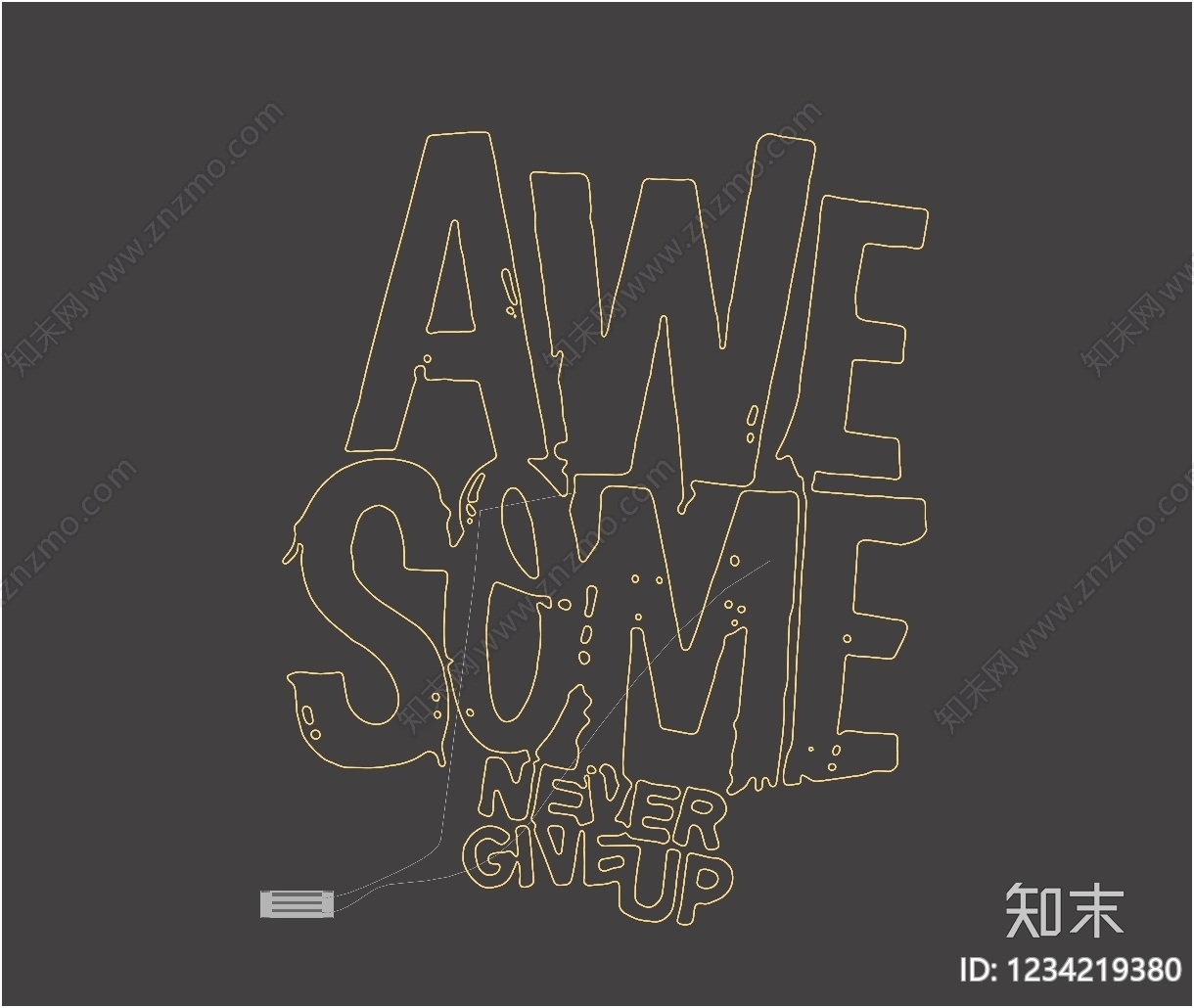 霓虹灯SU模型下载【ID:1234219380】