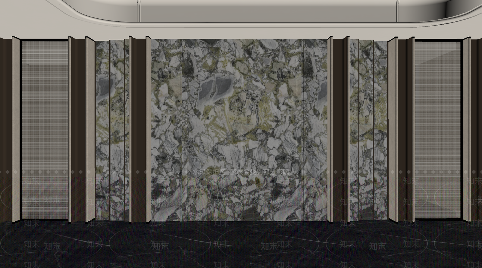 轻奢沙发背景墙3D模型下载【ID:1234219516】