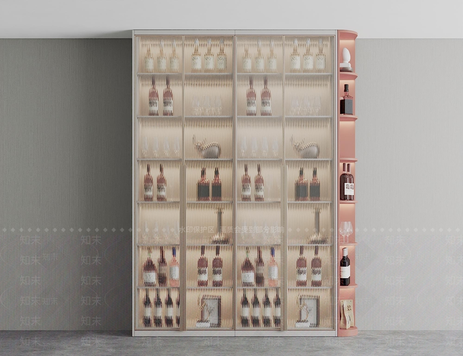 轻奢酒柜3D模型下载【ID:1234220134】
