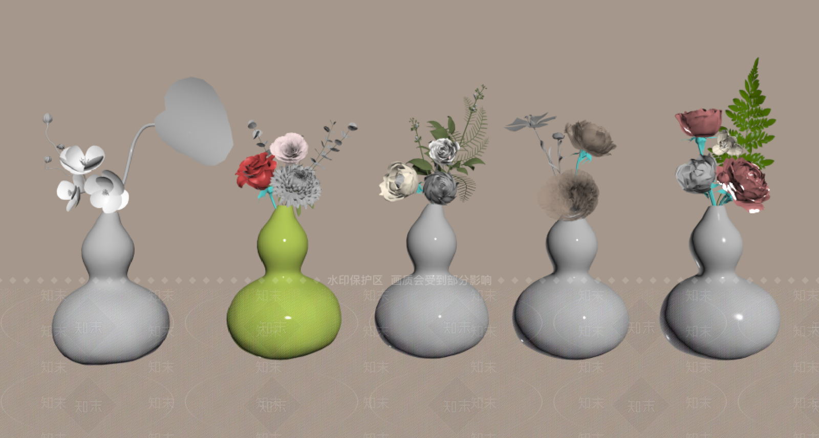 新中式花瓶3D模型下载【ID:1234218734】