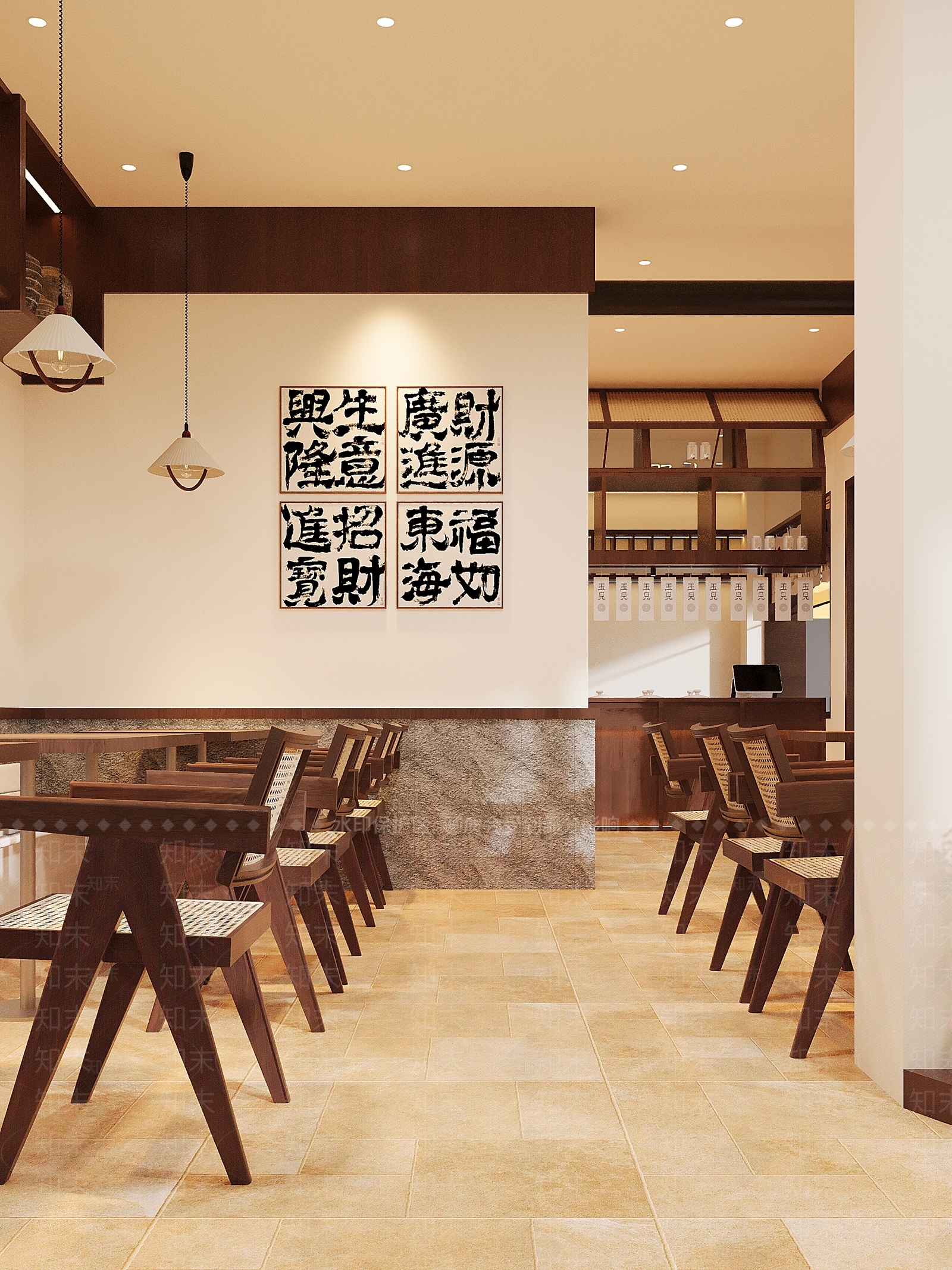 新中式其他餐饮空间3D模型下载【ID:1234220811】