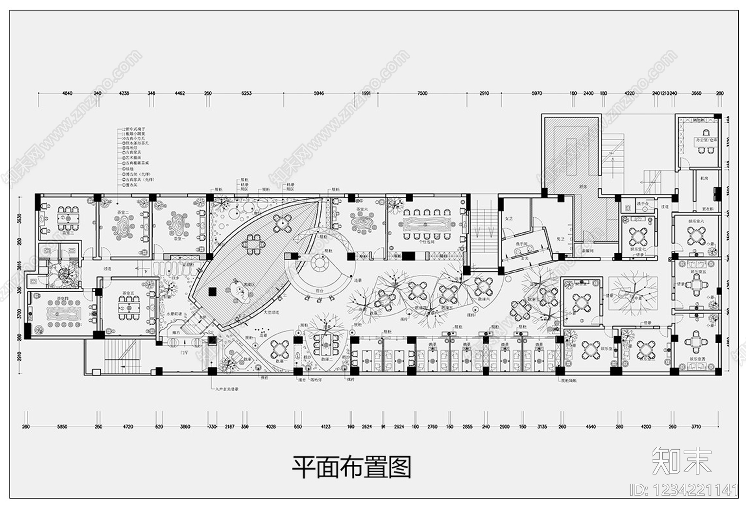 茶馆cad施工图下载【ID:1234221141】