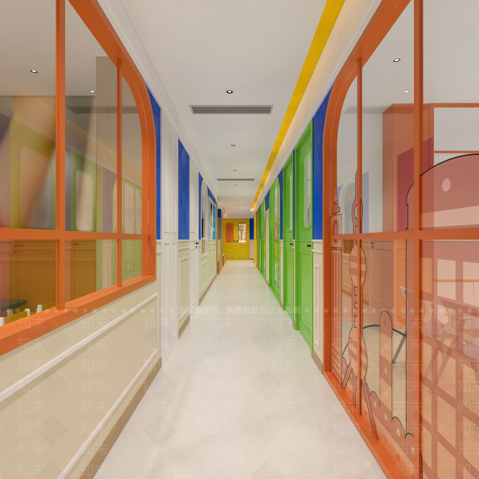 现代走廊3D模型下载【ID:1234223347】