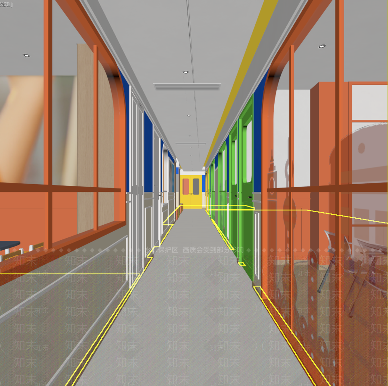 现代走廊3D模型下载【ID:1234223347】