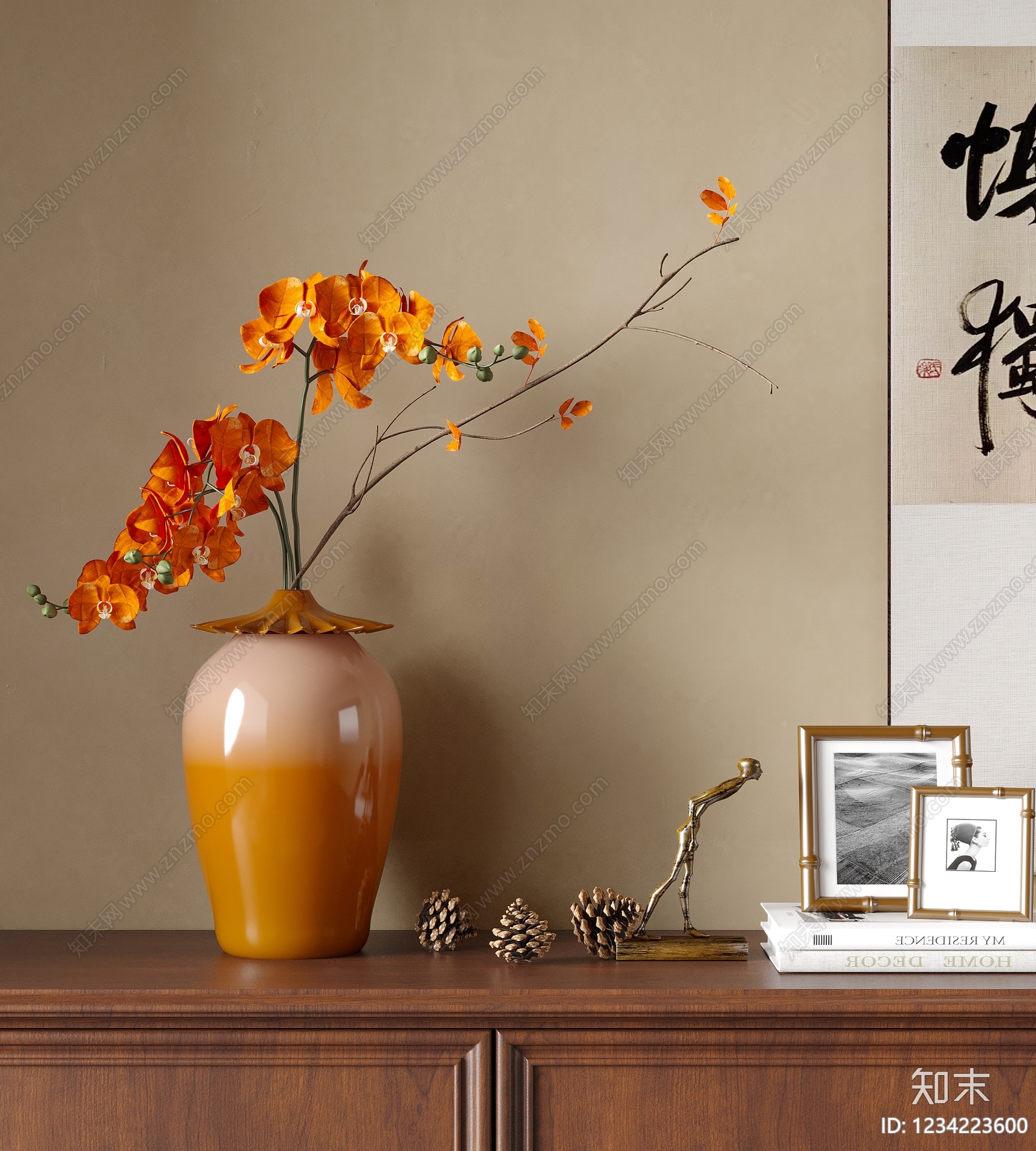 中古风花瓶SU模型下载【ID:1234223600】