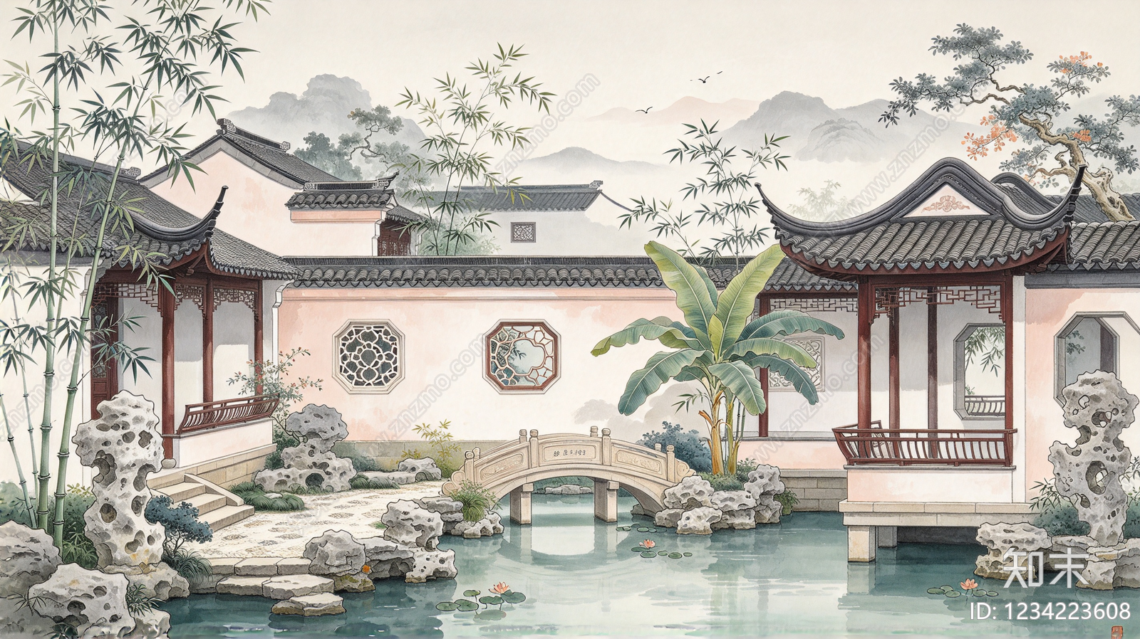 壁画高清贴图材质