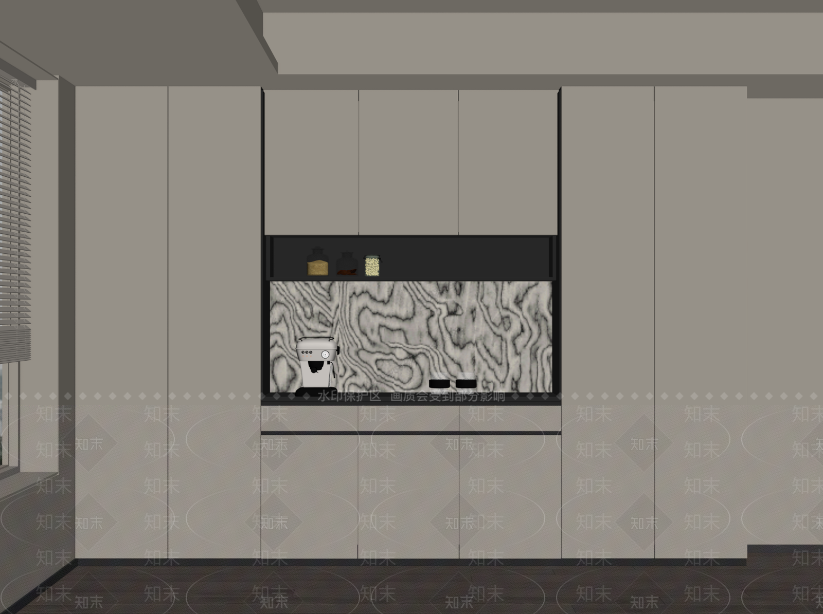 意式极简餐边柜3D模型下载【ID:1234224729】