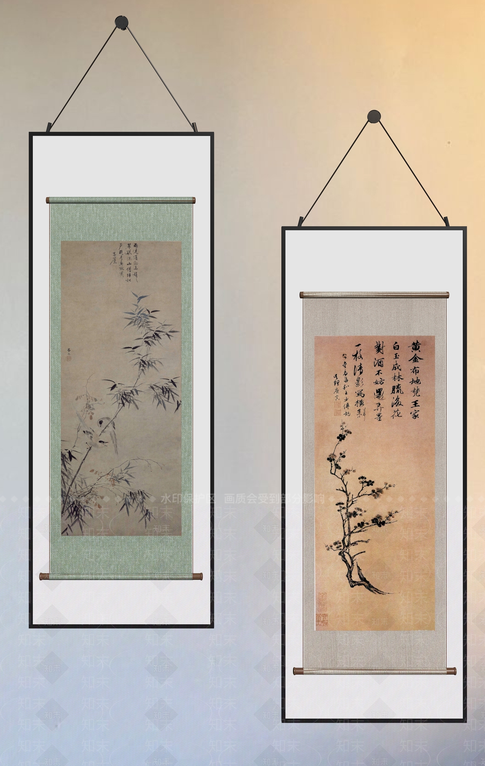 中式字画3D模型下载【ID:1234226374】