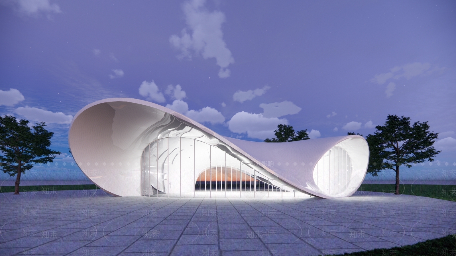 未来主义小公建SU模型下载【ID:1234239624】