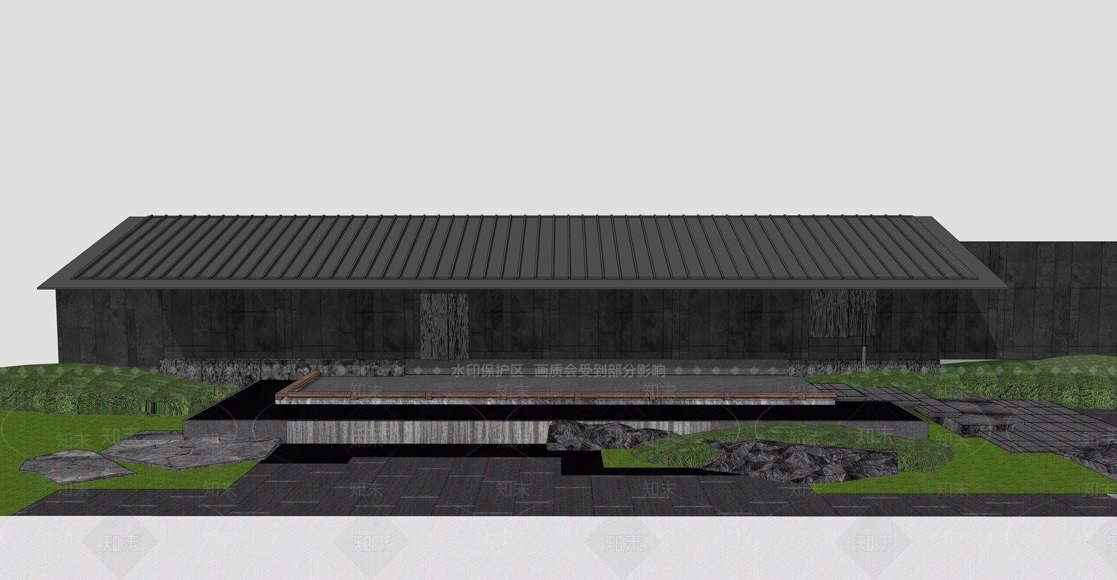 新中式景观其他景观小建筑SU模型下载【ID:1234240855】