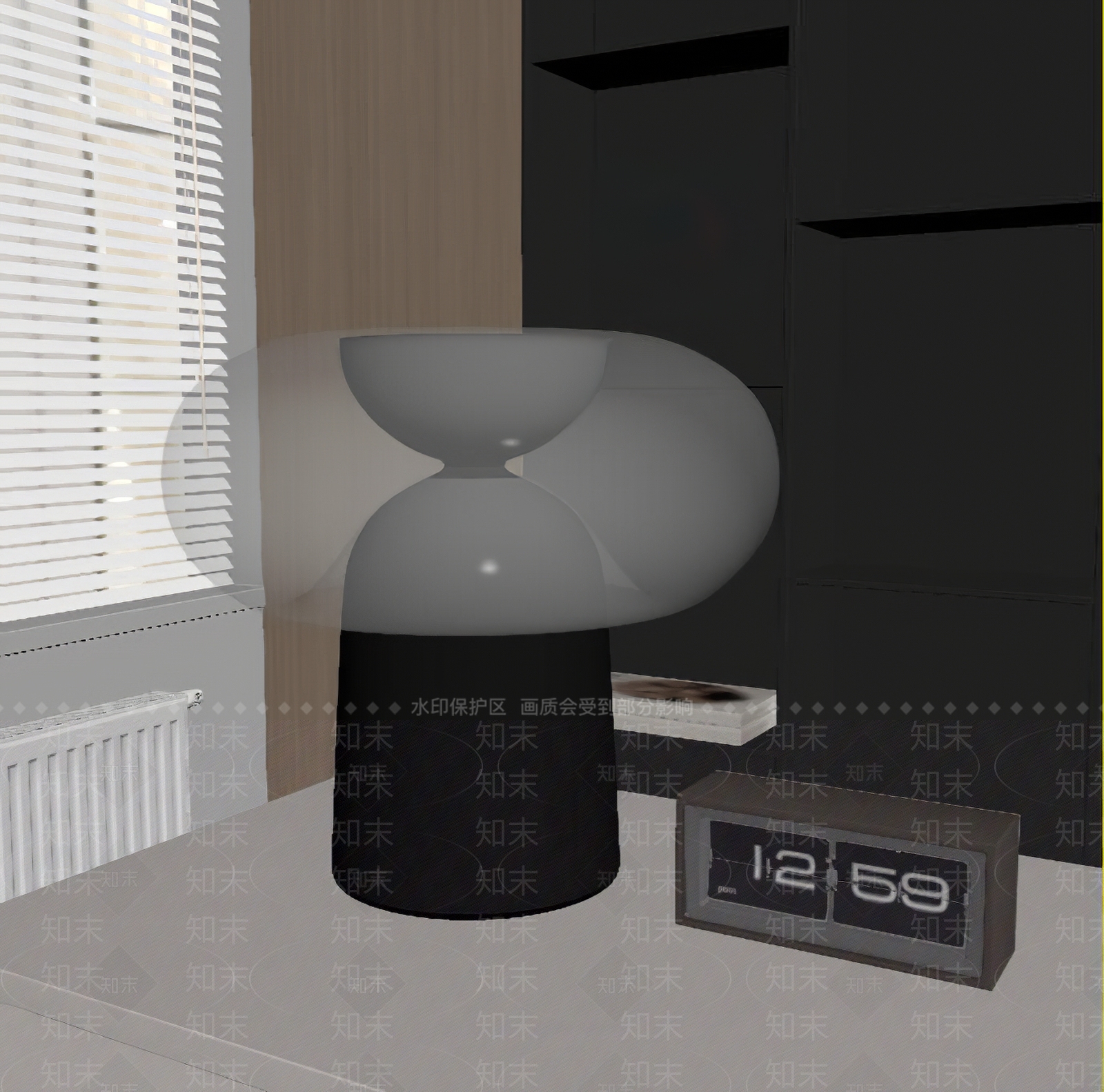 现代简约台灯3D模型下载【ID:1234245909】
