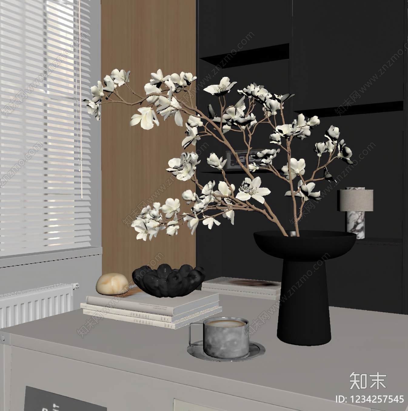 现代简约花艺SU模型下载【ID:1234257545】