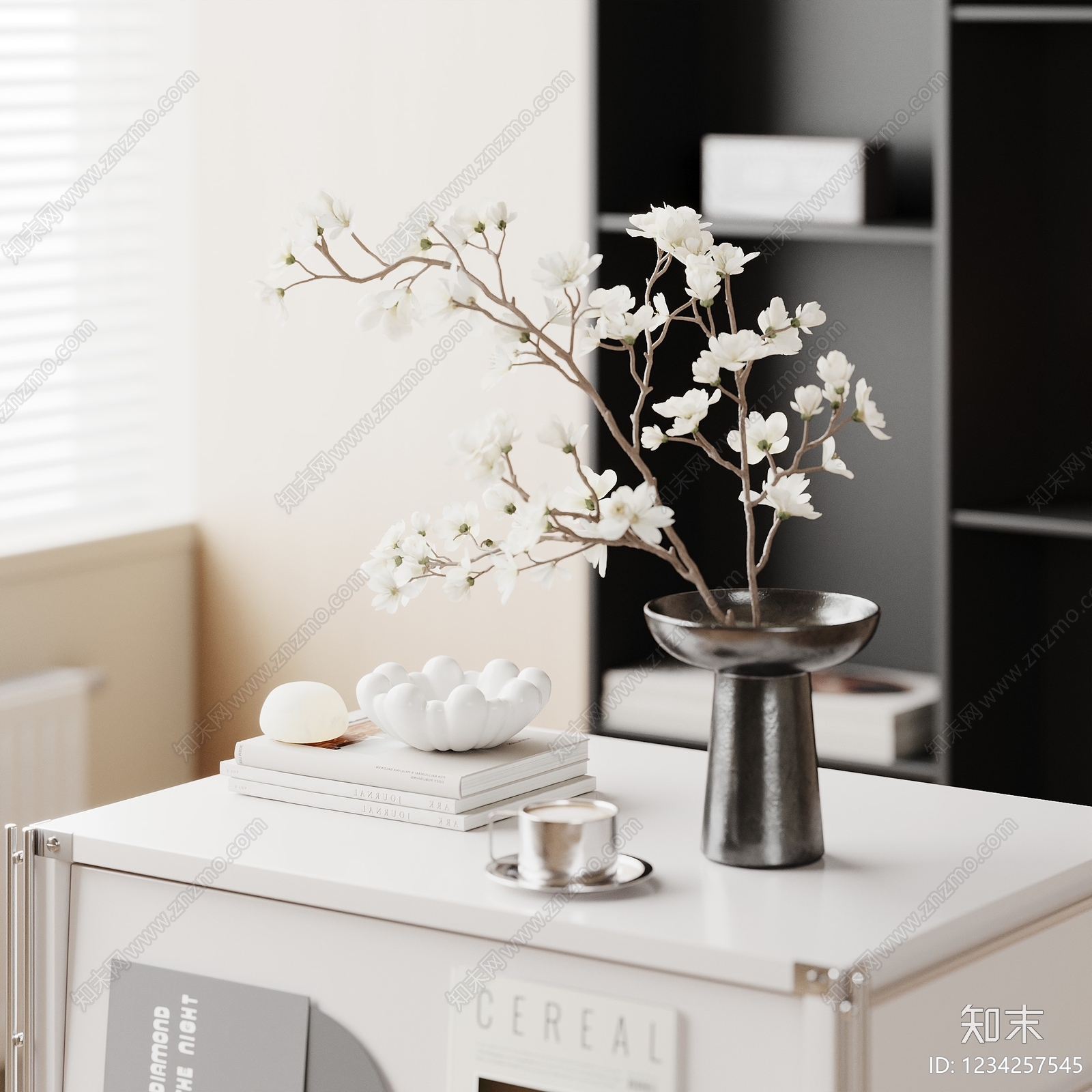 现代简约花艺SU模型下载【ID:1234257545】