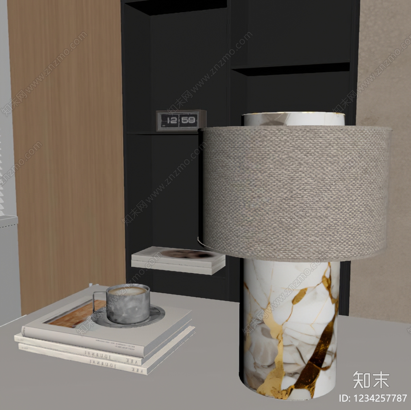 轻奢台灯SU模型下载【ID:1234257787】