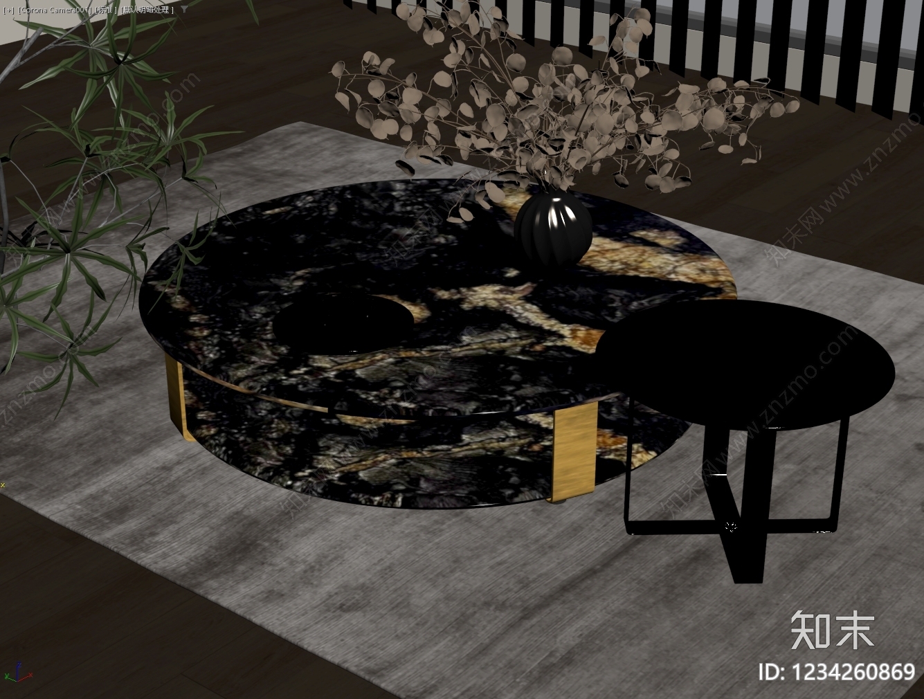 轻奢几类组合3D模型下载【ID:1234260869】