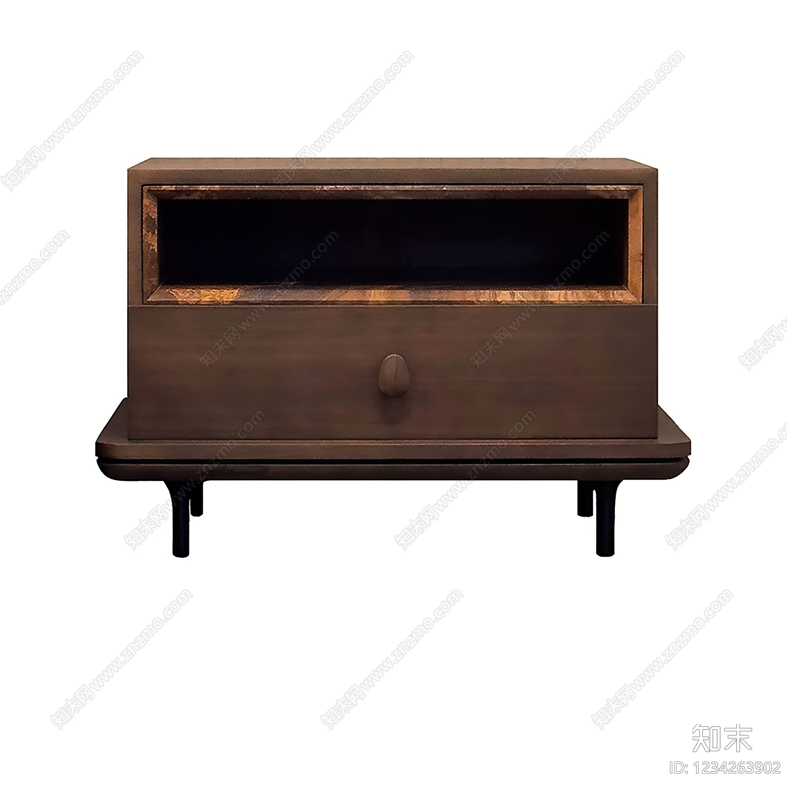 中古风床头柜SU模型下载【ID:1234263902】
