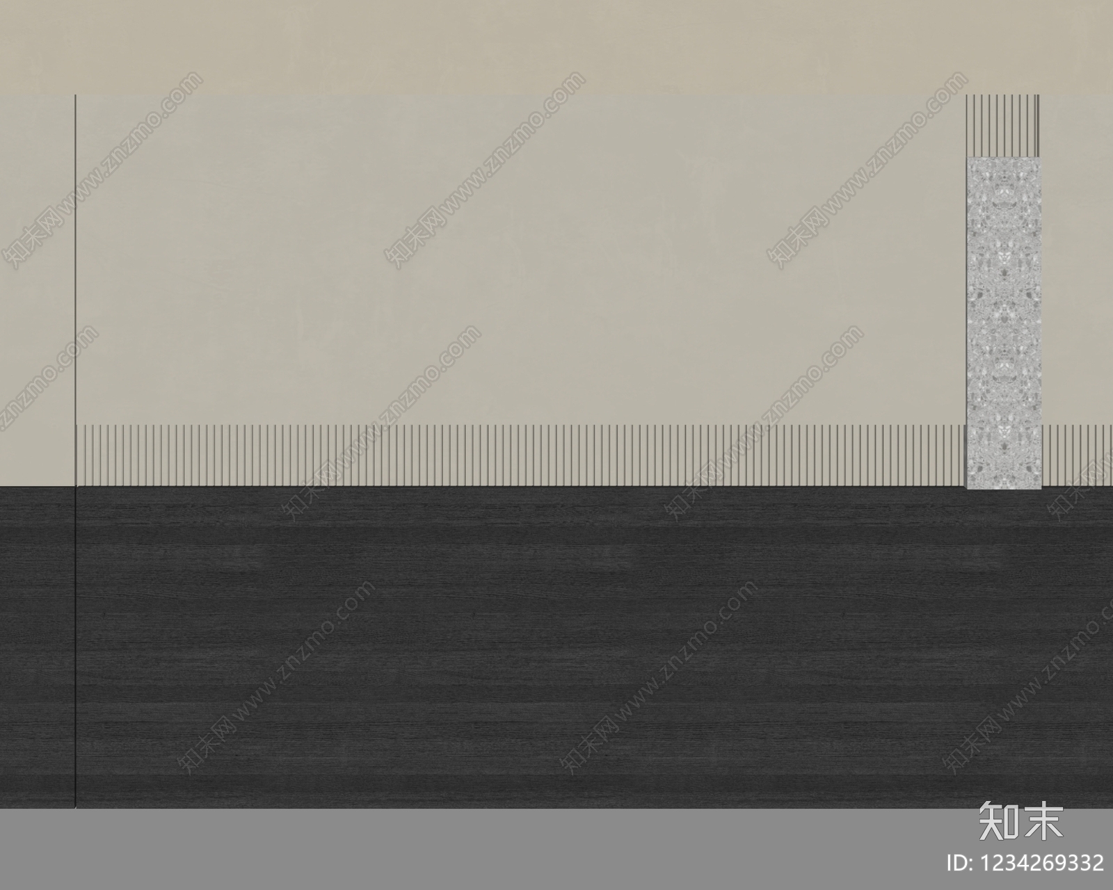 意式极简护墙板3D模型下载【ID:1234269332】